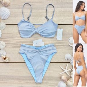 L*SPACE  Shimmer Ringo Bikini Top + Shimmer Nancy Lee Bitsy Bottom